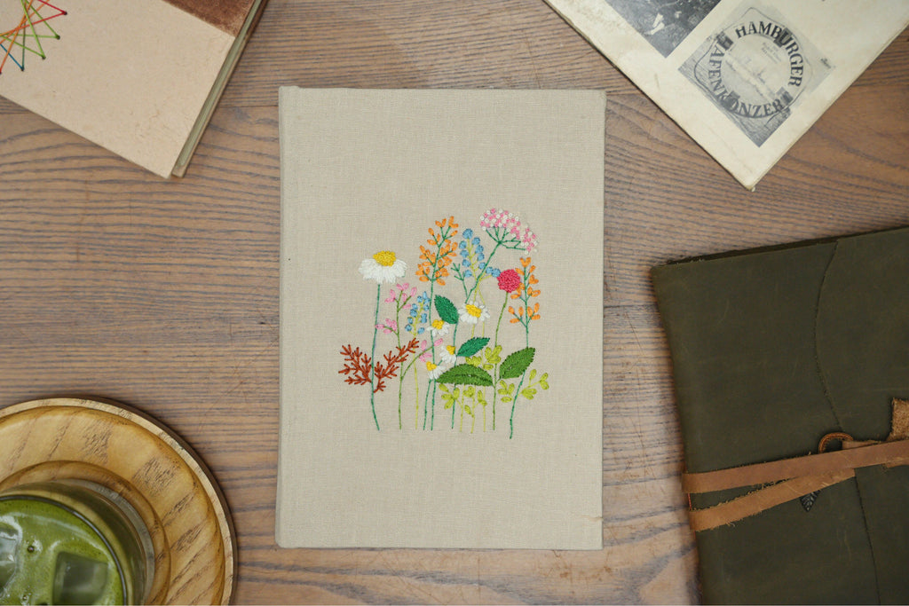 Field of Stories (Hand-Embroidered Linen Journal)