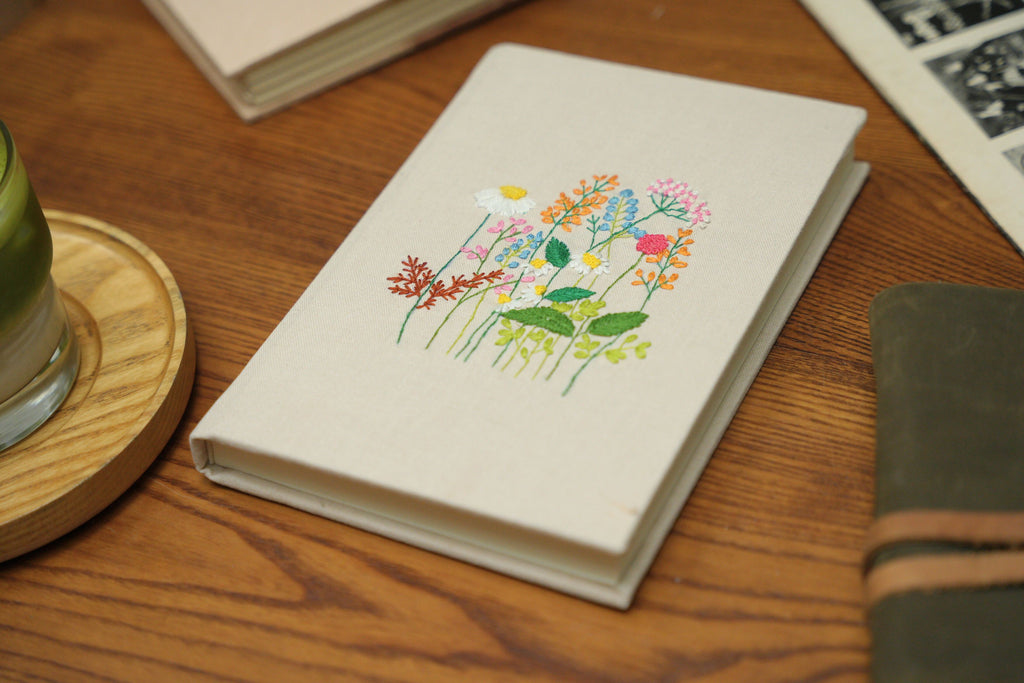 Field of Stories (Hand-Embroidered Linen Journal)