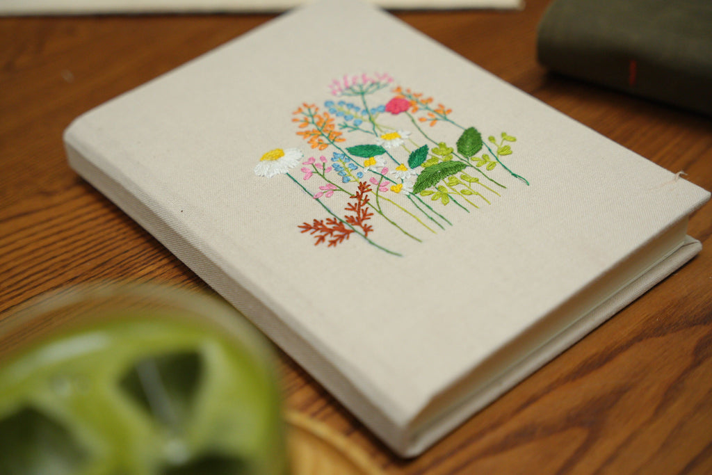 Field of Stories (Hand-Embroidered Linen Journal)
