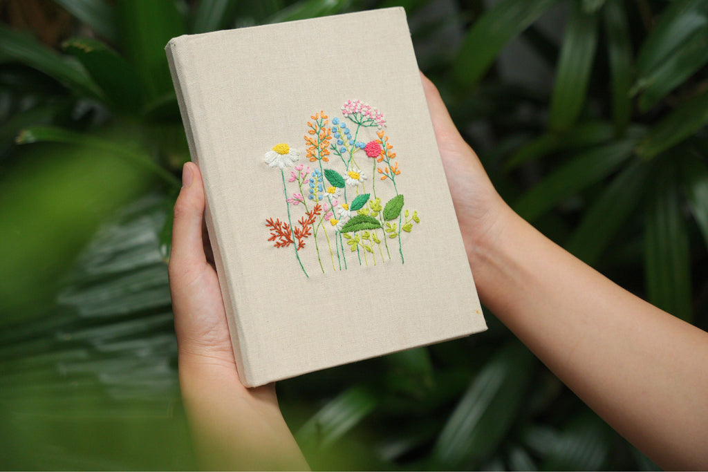 Field of Stories (Hand-Embroidered Linen Journal)